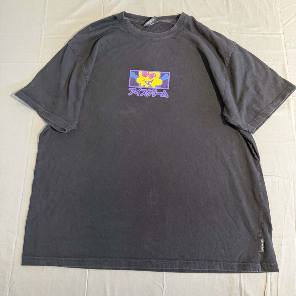 Billionaire Boys Club Icecream T-Shirt Size 2X Black Japanese Kanji Logo